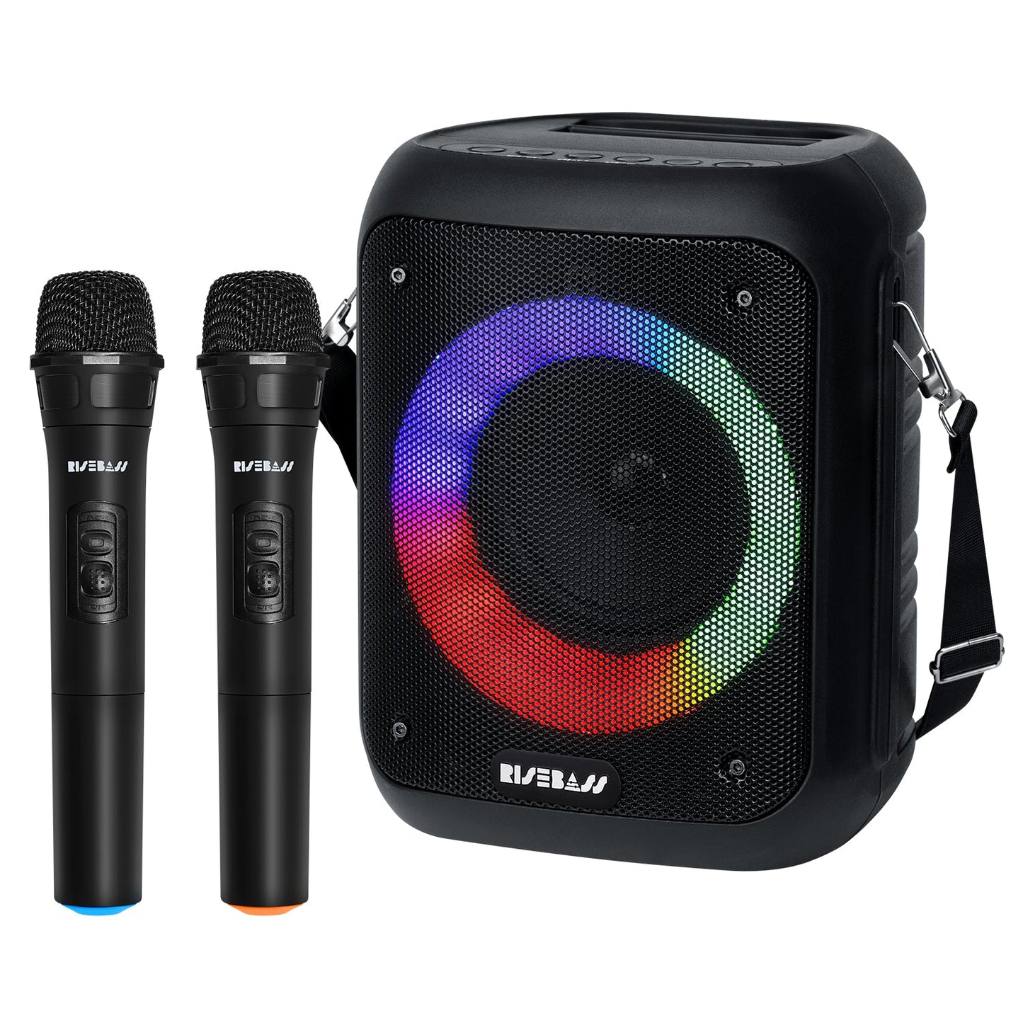Portable Karaoke Machine w/ 2 Wireless Microphones-0